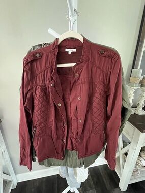 Maurices Quilted Utility Jacket - Burgundy